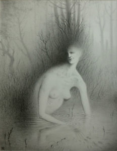 "Die Badene" - Bleistift auf Bütten, 47 cm x 37 cm, 2015