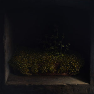 "Ziegelstein", 40 cm x 40 cm, Öl auf Leinwand, 2016