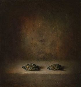 Martin Voigt / Vanitas mit Schildkröten / Öl auf Leinwand / 40x43cm /2019